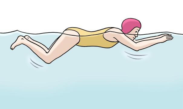 In der Freizeit geht man zum Beispiel zusammen schwimmen.