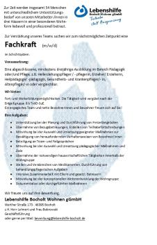 Fachkräfte im Betreuungsdienst