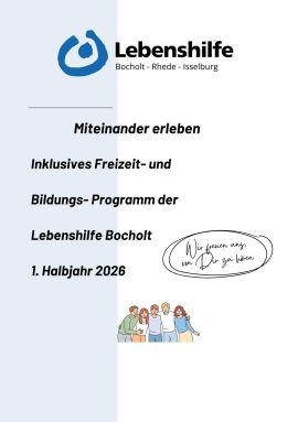 Lebenshilfe Bocholt präsentiert neues Freizeitprogramm 2026