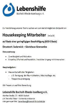 Housekeeping Suderwick